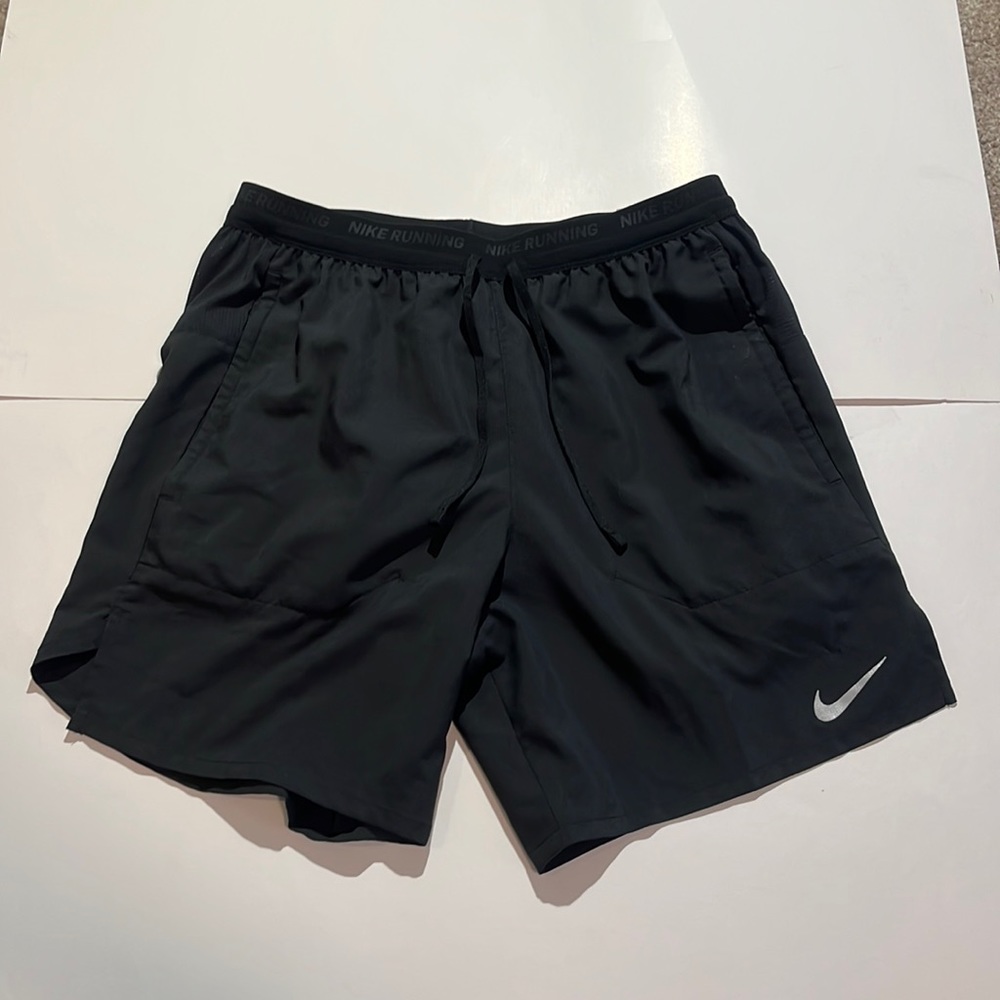 Small Men’s Black Dri-Fit 7” Brief-Lined Running Shorts